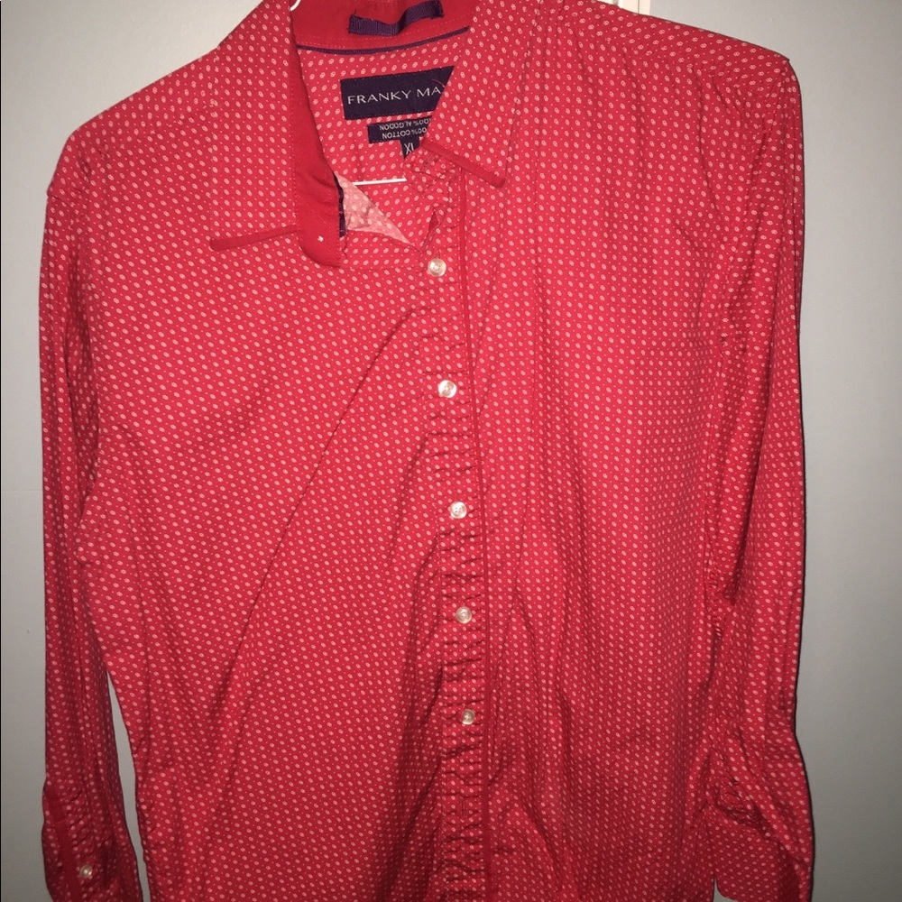 Red dress shirt